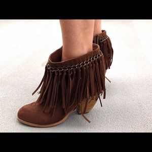 Fringe booties